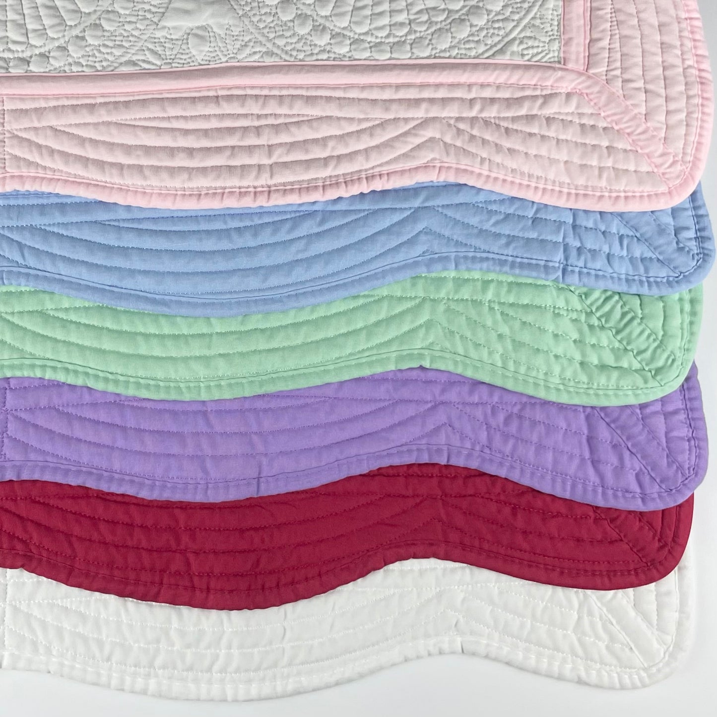 Custom Embroidered Blanket Quilt Personalized with Beautiful Cross, Name & Date, From Baptism to Wedding, 6 border color options