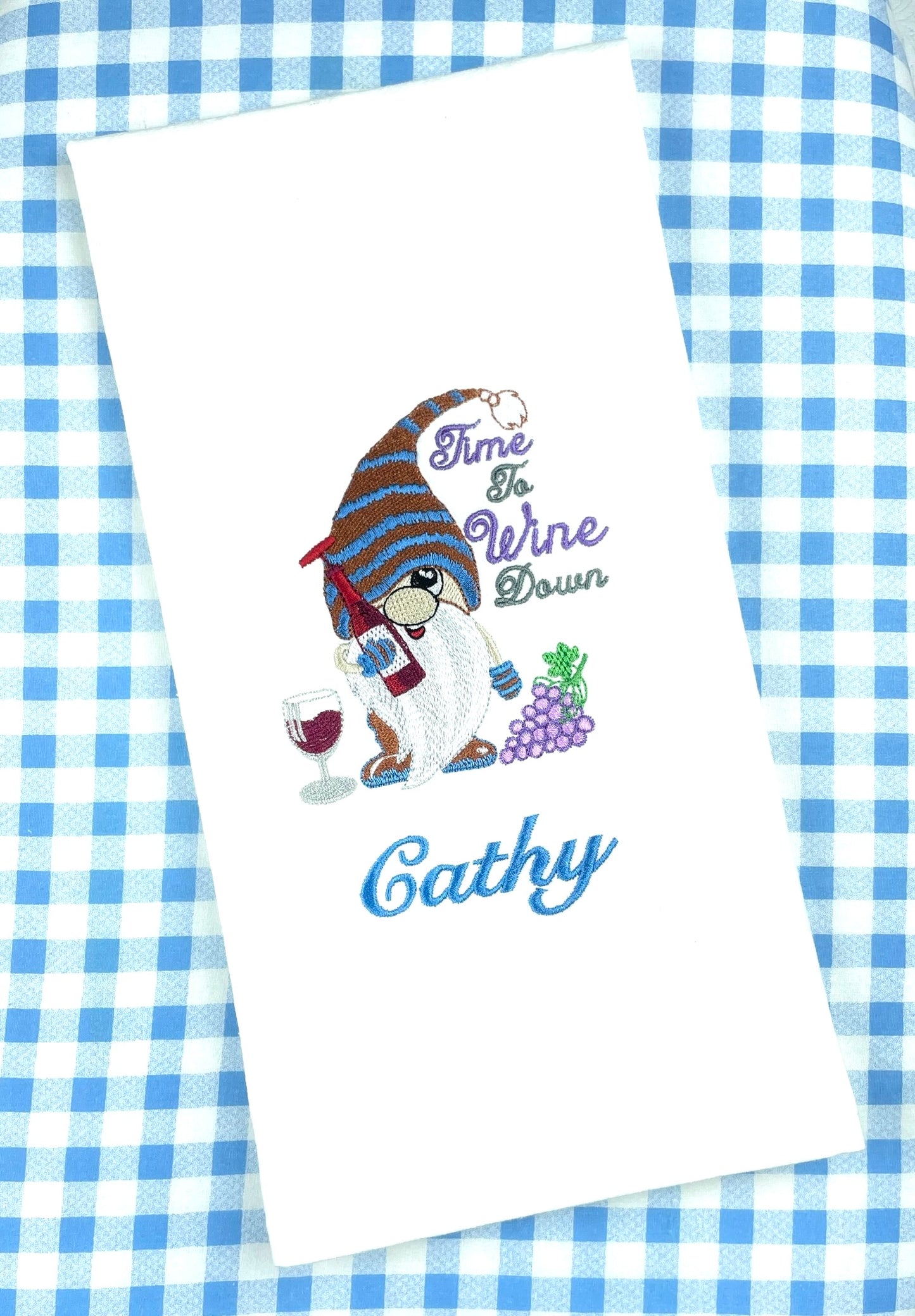 FULLY Custom Embroidered Tea Towel