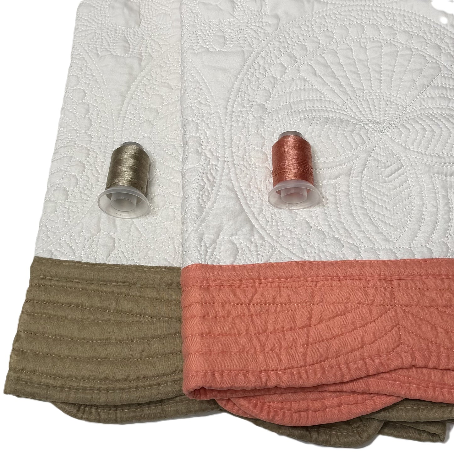 Personalized Baby Heirloom Quilt - Custom Embroidered with Name in your choice of thread color. 2 sizes & 8 Border color options
