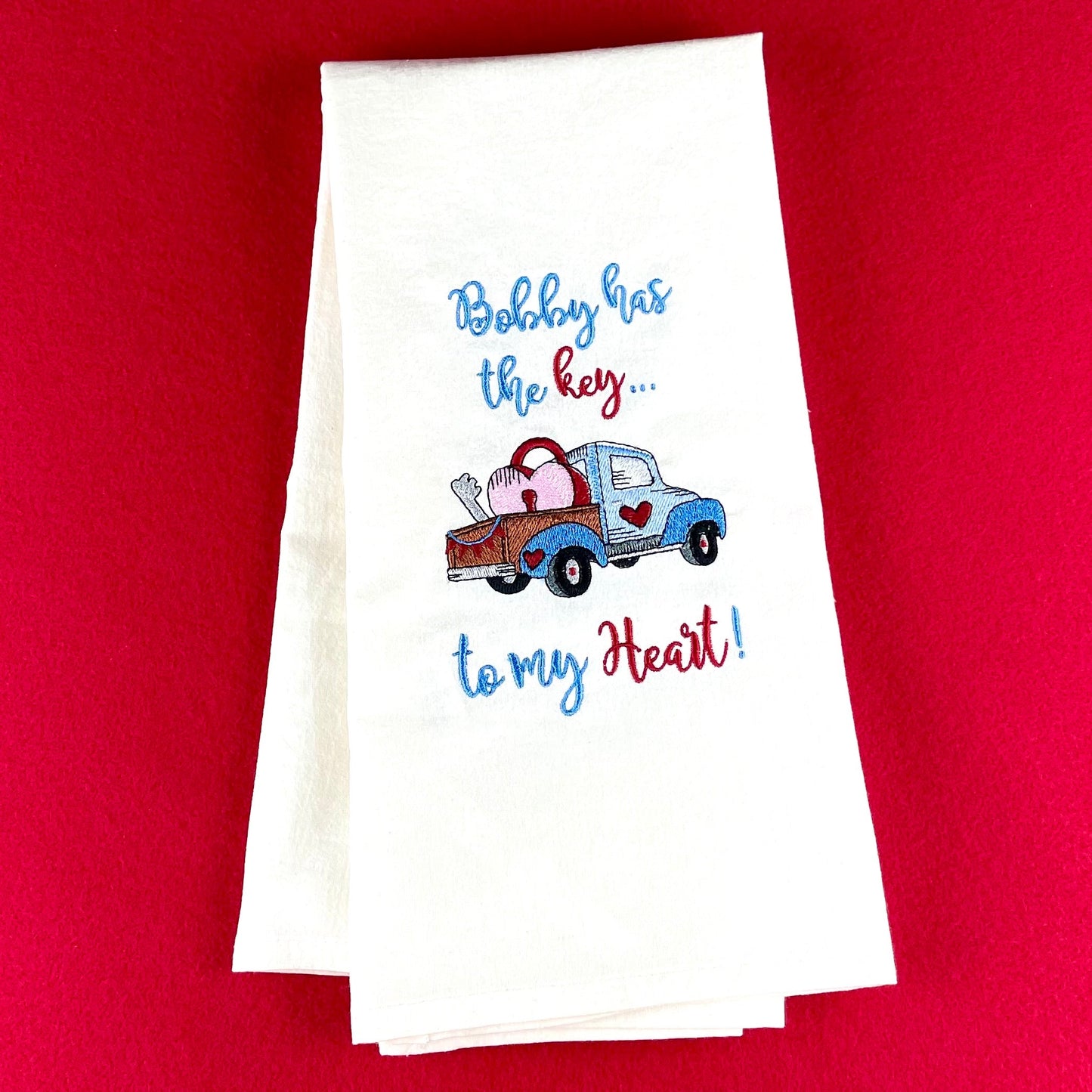 FULLY*** Custom Embroidered Tea Towel