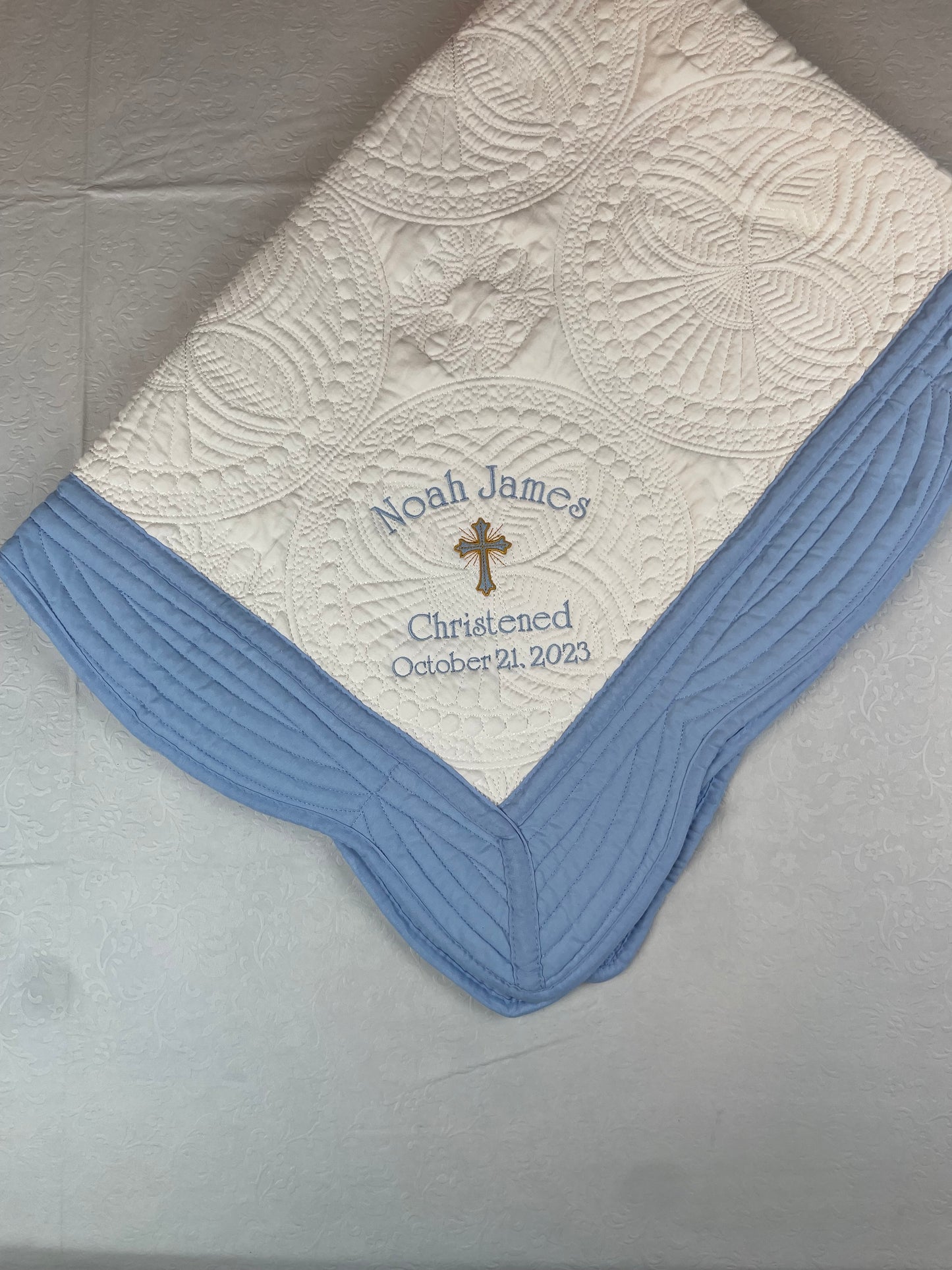 FULLY Custom Embroidered Heirloom Baby/Adult Quilt Blanket