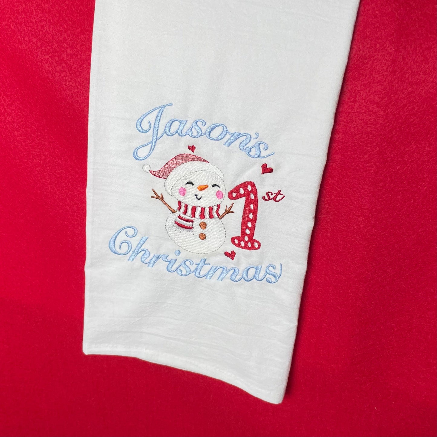 FULLY*** Custom Embroidered Tea Towel