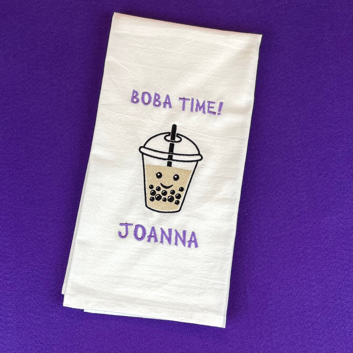 FULLY Custom Embroidered Tea Towel