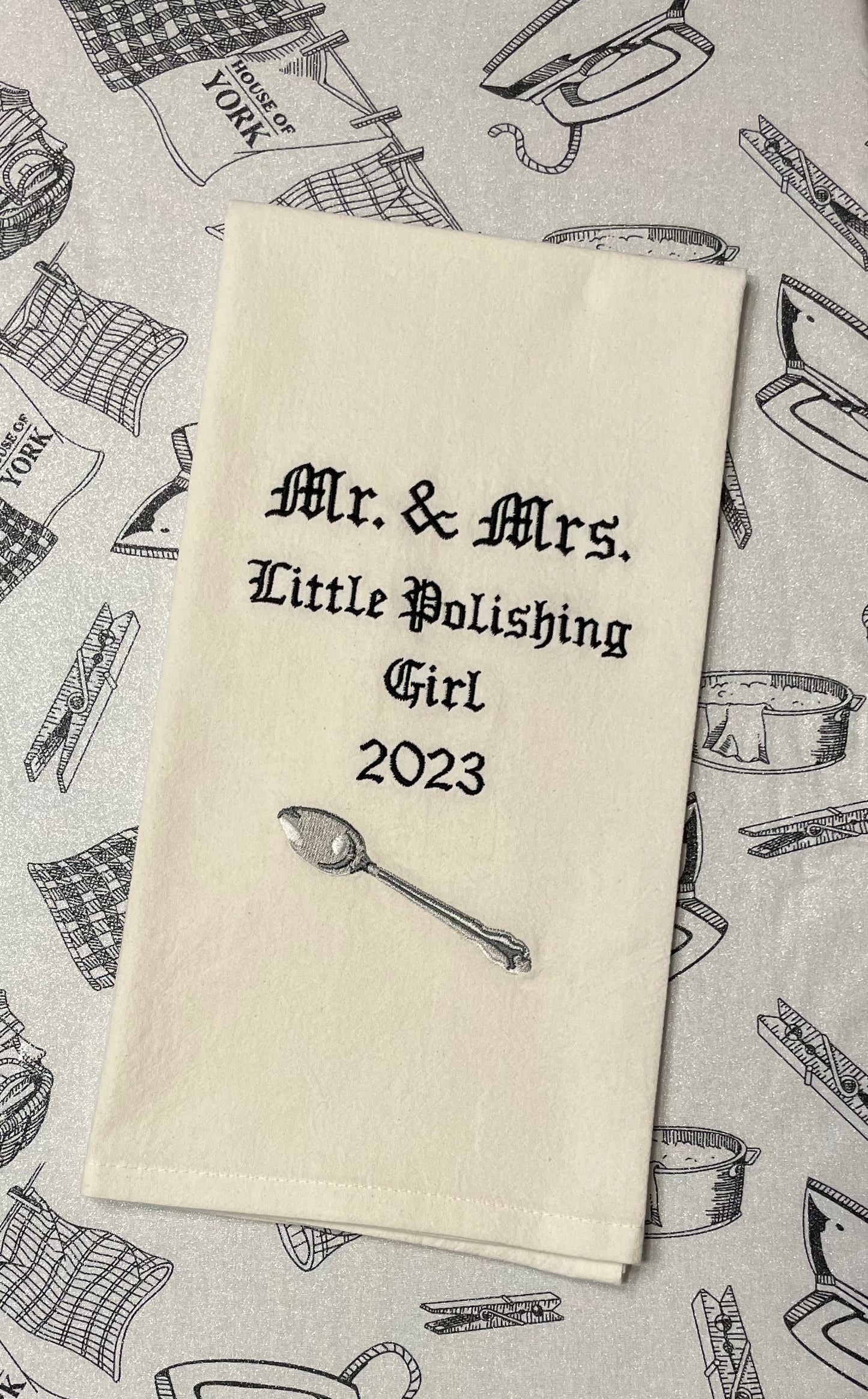 FULLY Custom Embroidered Tea Towel