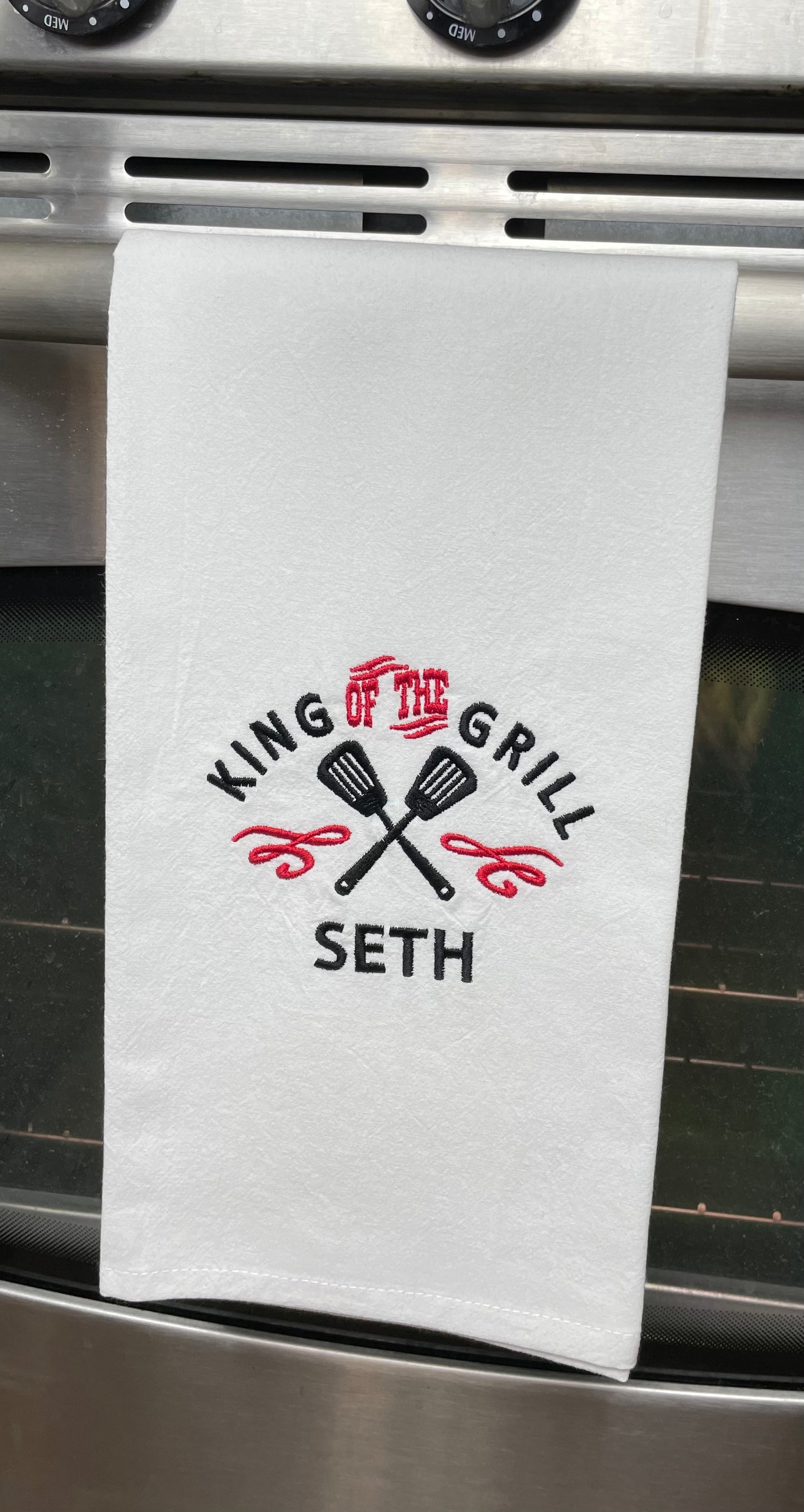 FULLY Custom Embroidered Tea Towel