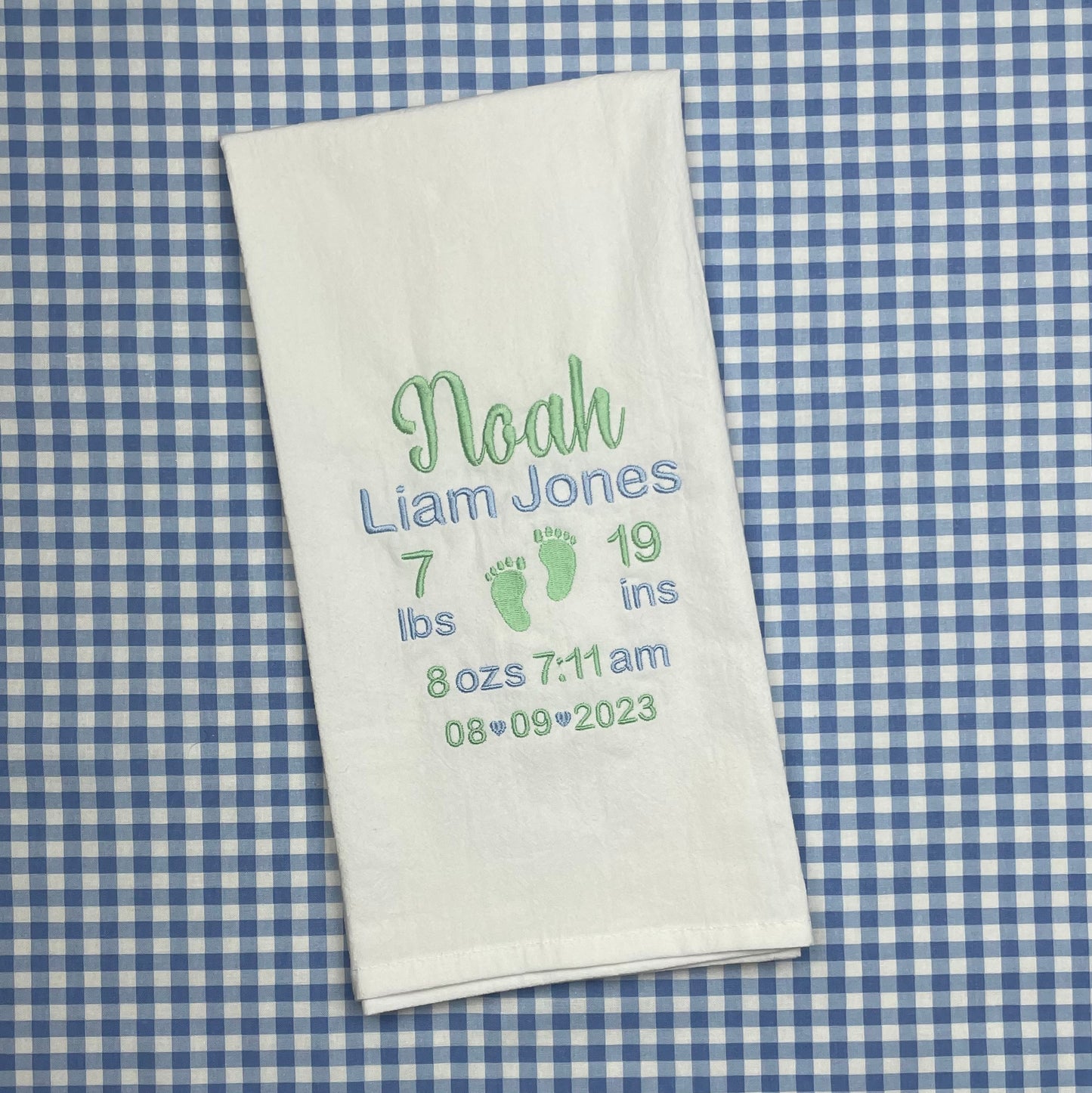 FULLY Custom Embroidered Tea Towel