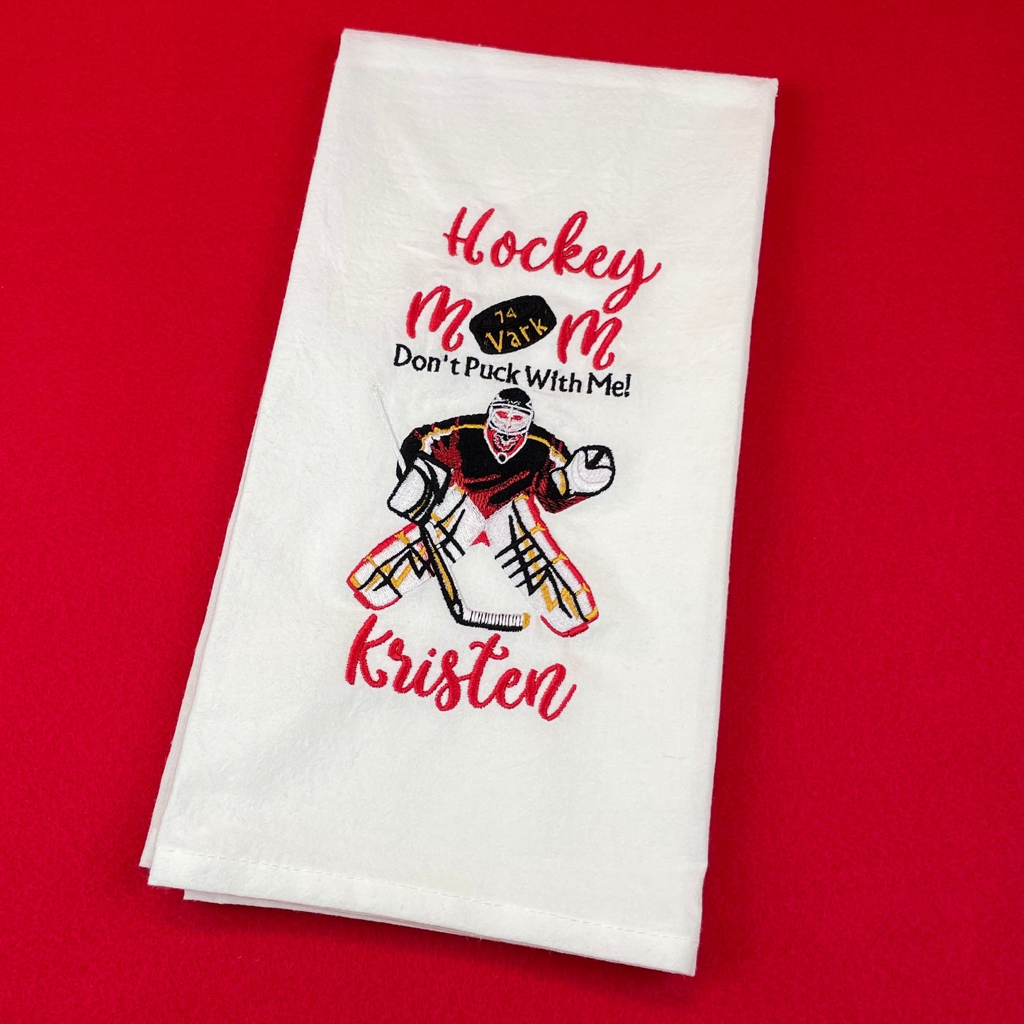 FULLY Custom Embroidered Tea Towel