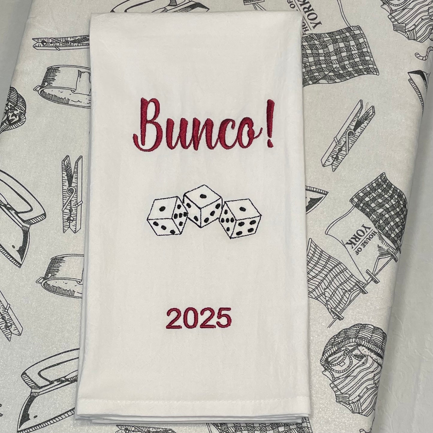 FULLY*** Custom Embroidered Tea Towel