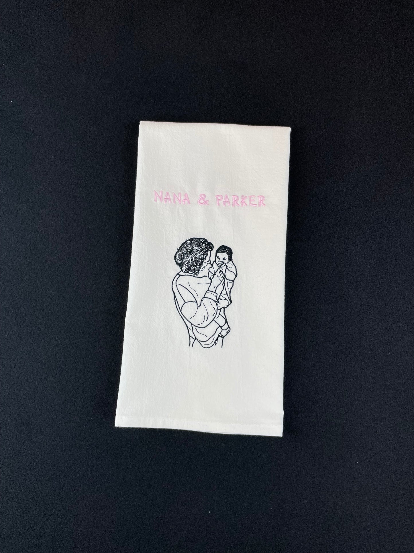 FULLY*** Custom Embroidered Tea Towel