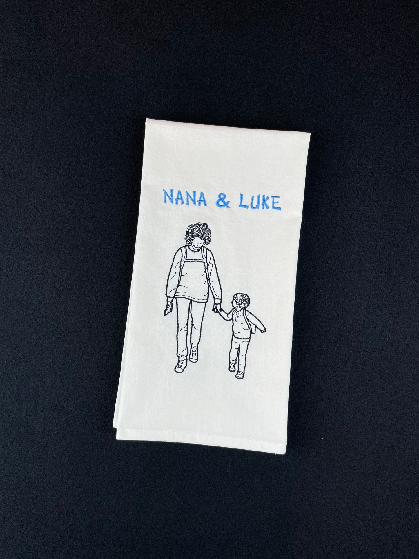 FULLY*** Custom Embroidered Tea Towel