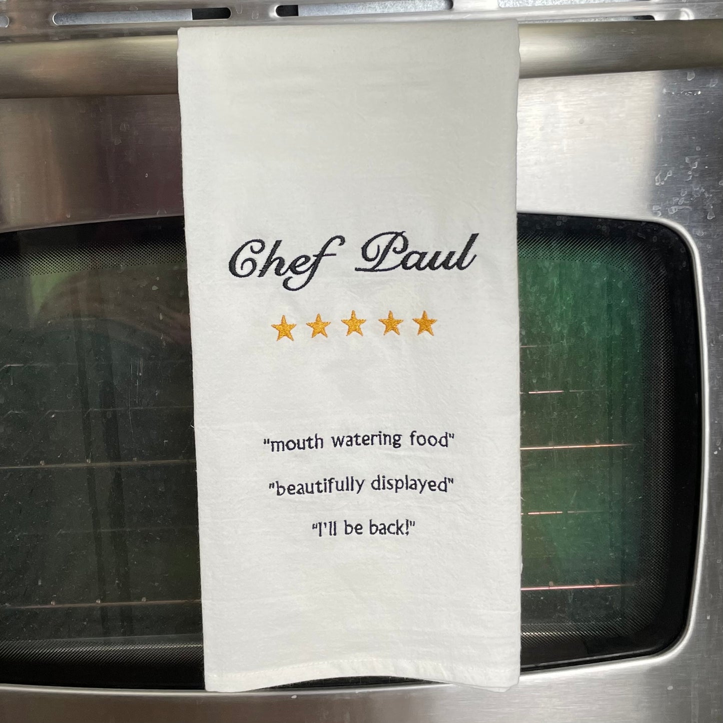 FULLY*** Custom Embroidered Tea Towel