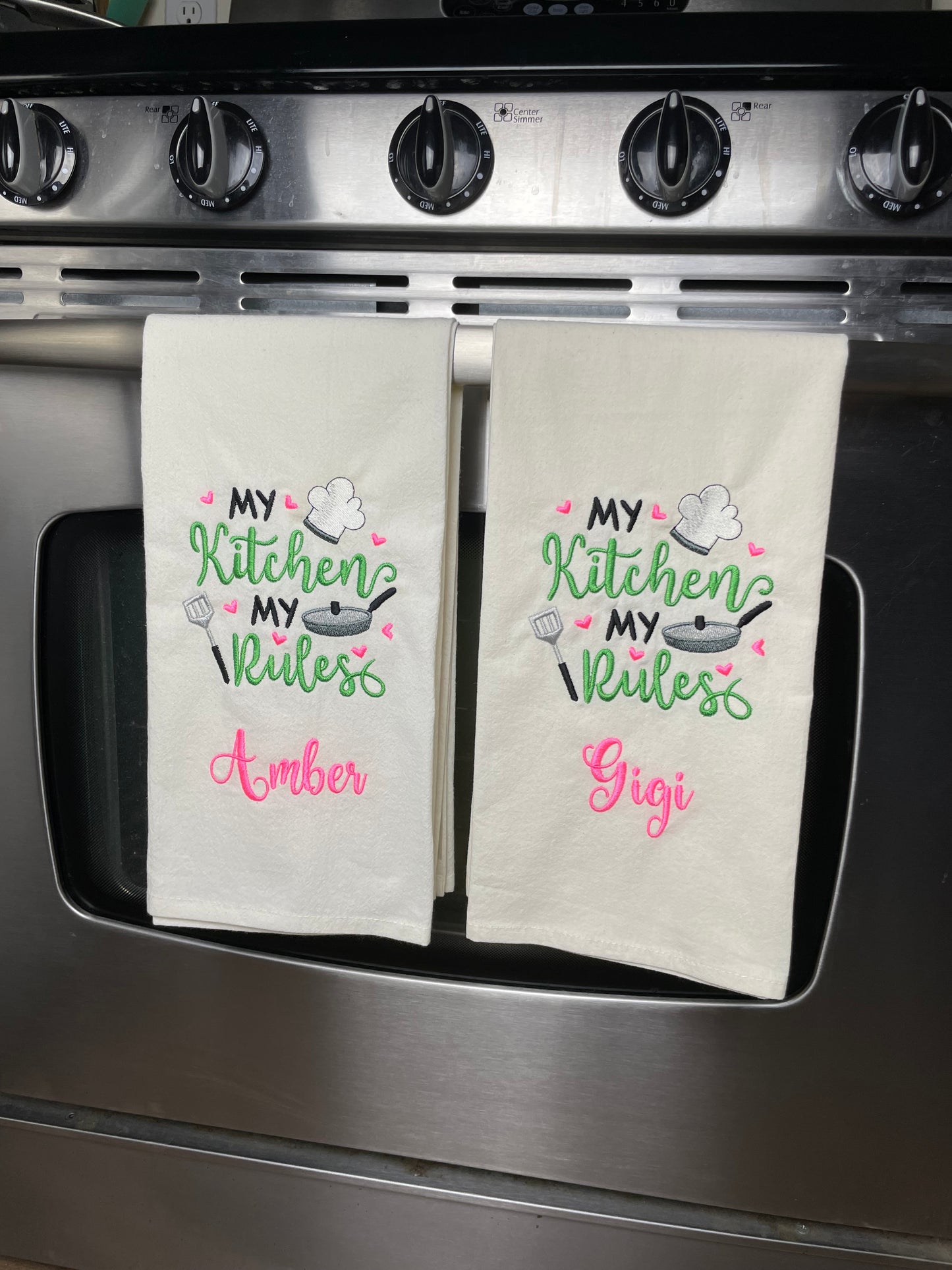 FULLY*** Custom Embroidered Tea Towel