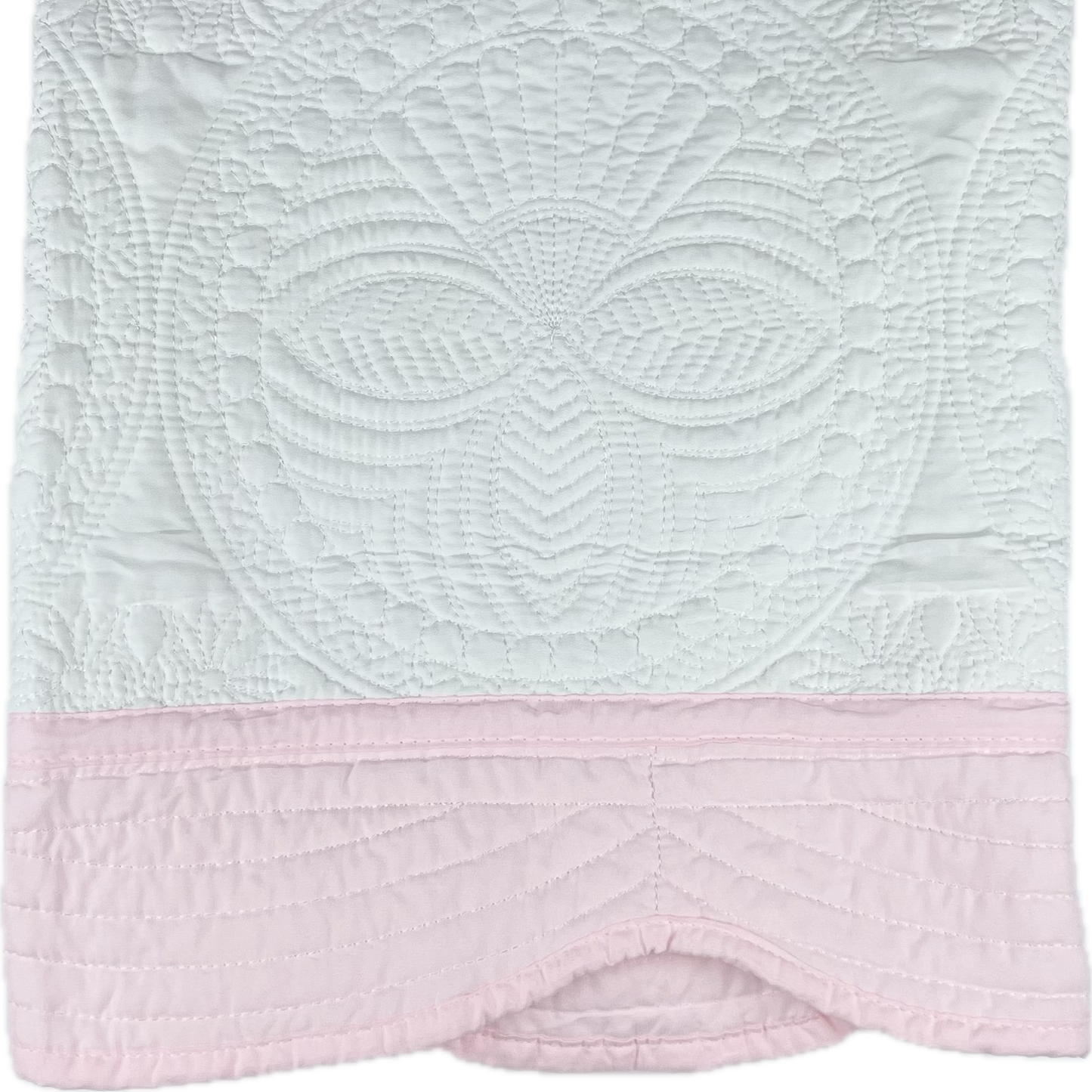 Personalized Baby Heirloom Quilt - Custom Embroidered with Name in your choice of thread color. 6 Border options: Pink, Blue, Green, Purple, Red & White