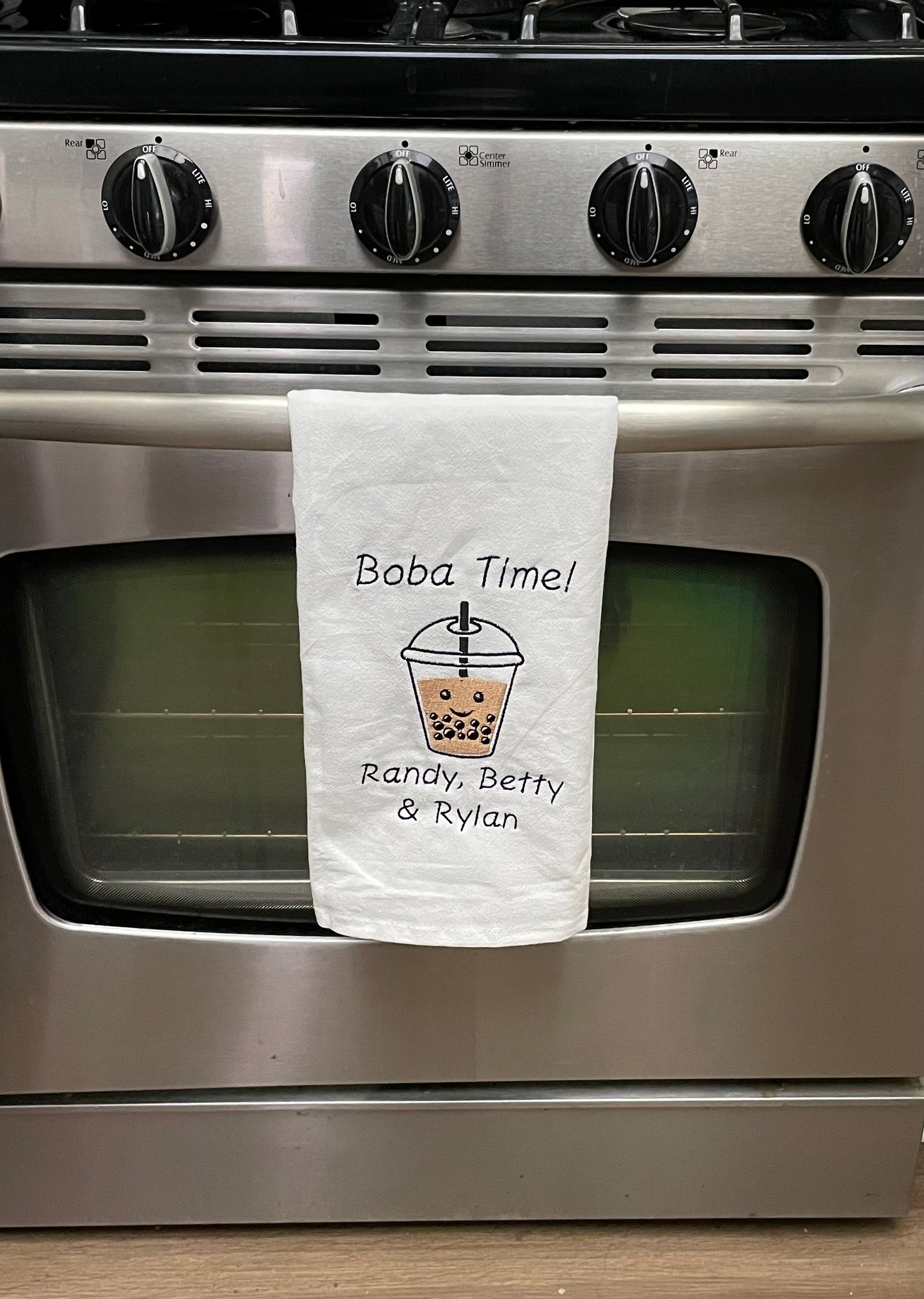 FULLY*** Custom Embroidered Tea Towel