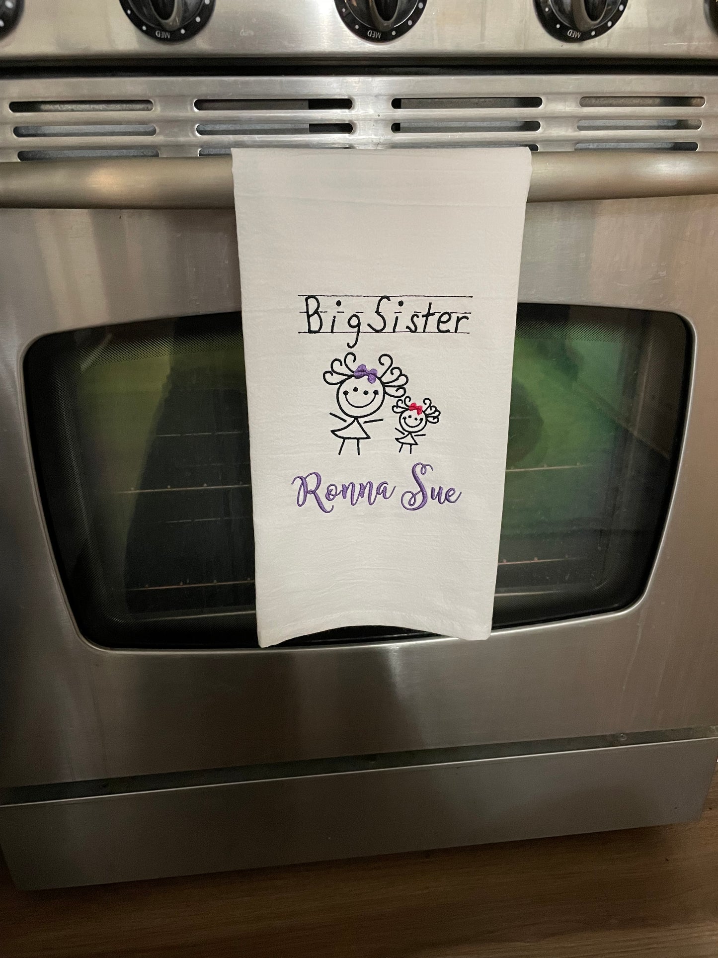 FULLY*** Custom Embroidered Tea Towel