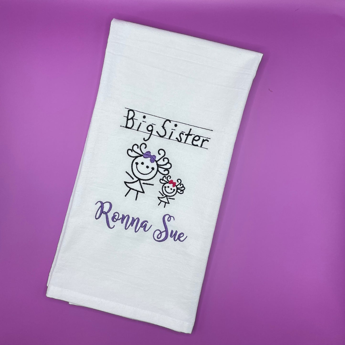 FULLY*** Custom Embroidered Tea Towel