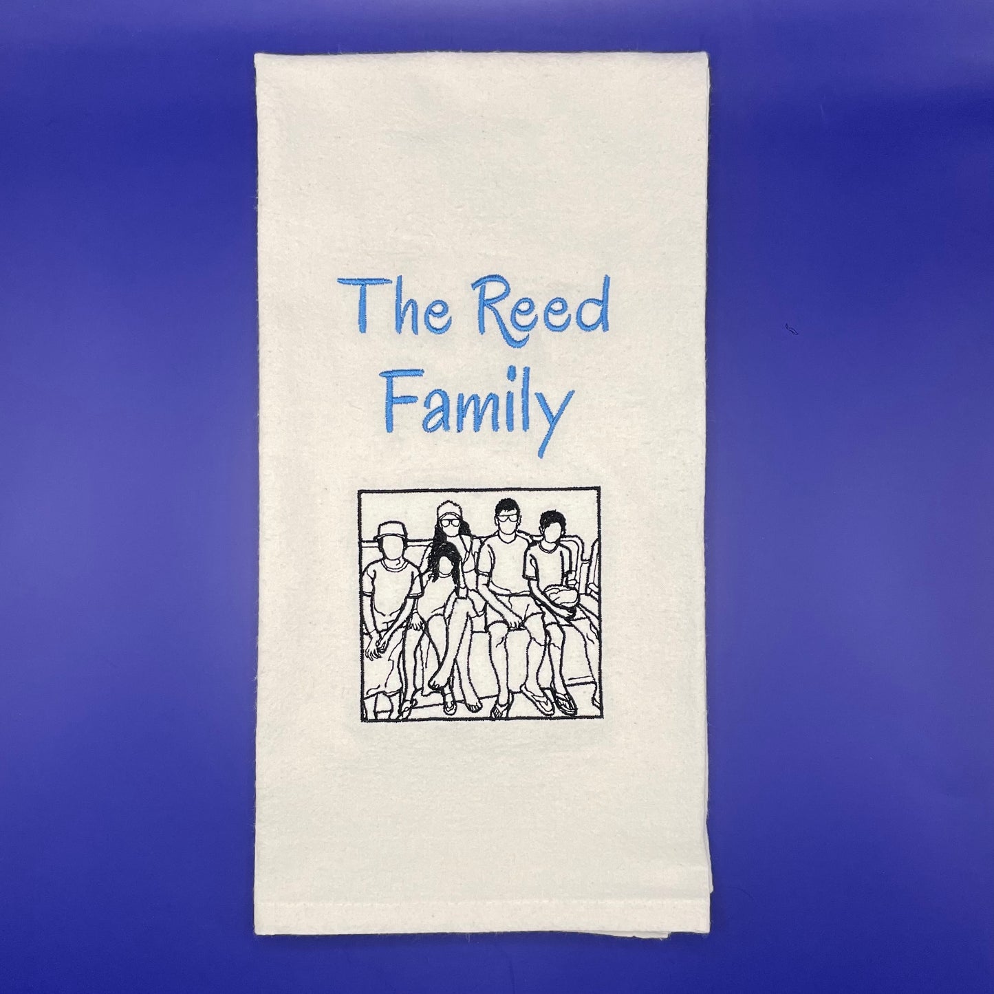 FULLY*** Custom Embroidered Tea Towel