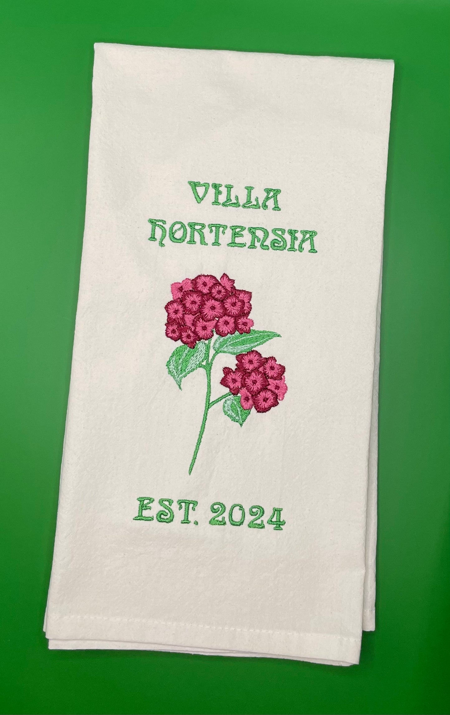 FULLY*** Custom Embroidered Tea Towel