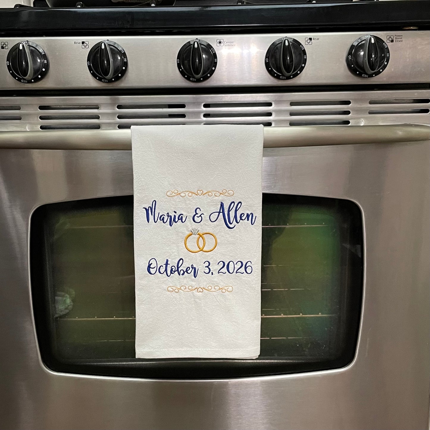 FULLY*** Custom Embroidered Tea Towel