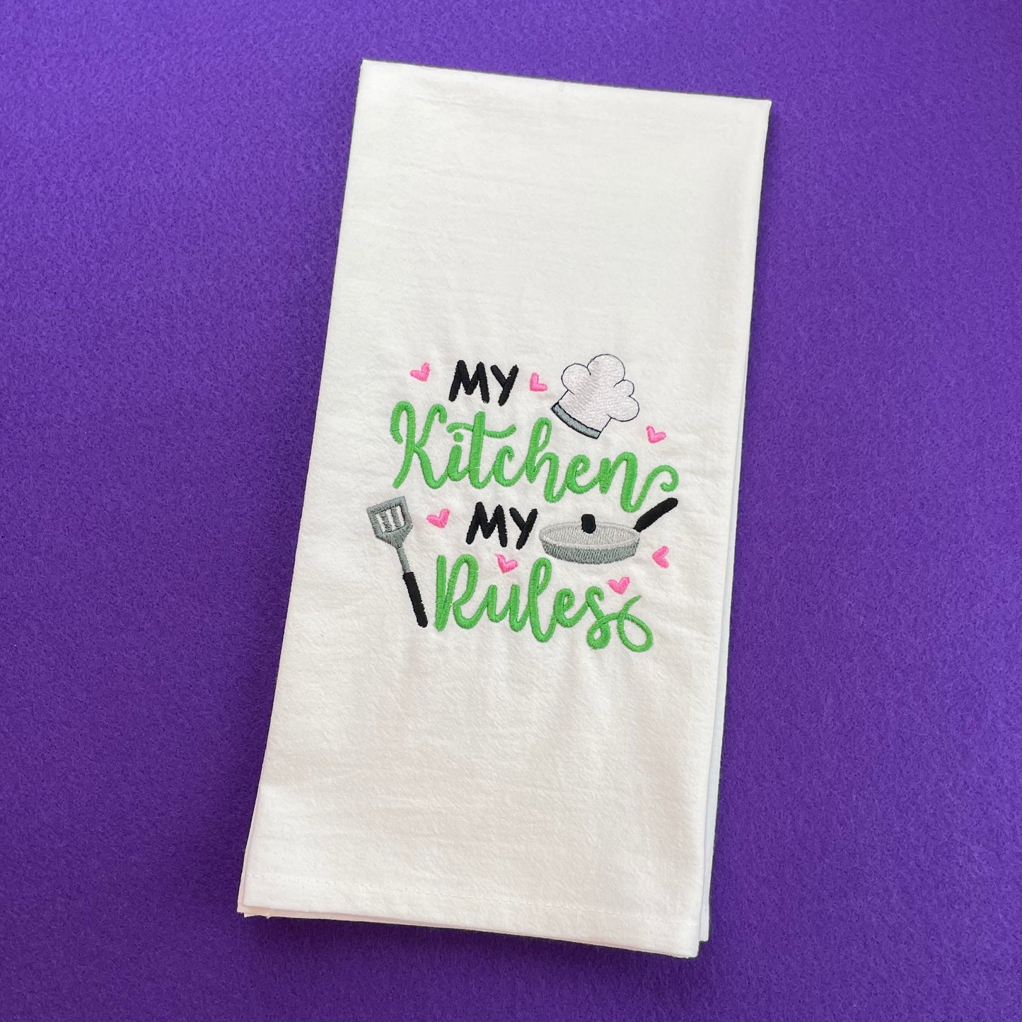 FULLY*** Custom Embroidered Tea Towel